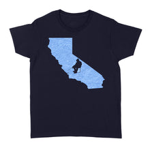 Load image into Gallery viewer, California Ice Fishing Shirts, Winter Fishing California State Love Fishing Women&#39;s T-shirt - FSD2928 D06