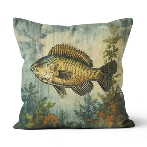 Vintage Style Fishing Pillow, Fishing Lodges Decoration, Lake Cabins Pillows IPHW5689