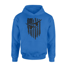 Load image into Gallery viewer, Duck Hunting American Flag Clothes, Shirt for Hunting NQS121- Standard Hoodie