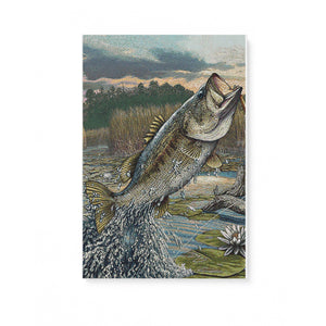 Bass fishing matte canvas