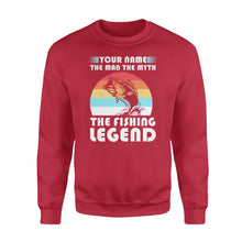 Load image into Gallery viewer, Custom name the man the myth the legend 1970s vintage retro personalized gift - Standard Crew Neck Sweatshirt