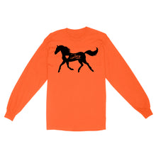 Load image into Gallery viewer, Customized name horse gifts for girls, Gift For Horse Owner, Horse Trainer Gift, Horse Lover Gift, Cowgirl, Riding Tee D06 NQS2682 Standard Long Sleeve