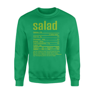 Salad nutritional facts happy thanksgiving funny shirts - Standard Crew Neck Sweatshirt