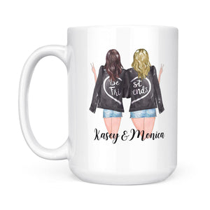 Custom name friends mug, white Mugs for Women, Custom funny gifts for friends, unique present for best friends - NQSD262