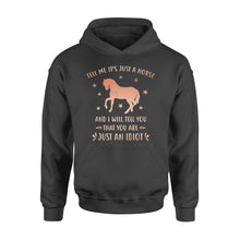 Load image into Gallery viewer, Funny Horse Hoodie &quot;Tell Me It&#39;s Just A Horse and I Will tell you that you are just an Idiot&quot; - FSD1109