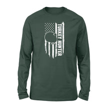 Load image into Gallery viewer, Turkey Hunting Long sleeve Shirt Patriotic US American Flag Gift - FSD1385D08