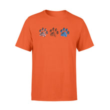 Load image into Gallery viewer, Red White Blue American Flag Dog paws T shirt design gift ideas for Dog lovers  - SPH85