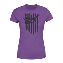 Load image into Gallery viewer, Duck Hunting American Flag Clothes, Shirt for Hunting NQS121- Standard Women&#39;s T-shirt