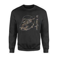 Load image into Gallery viewer, Walleye fishing camo personalized walleye fishing tattoo shirt perfect gift - Standard Fleece Sweatshirt