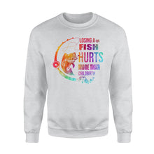 Load image into Gallery viewer, Losing a fish hurts more than childbirth Standard Crew Neck Sweatshirt