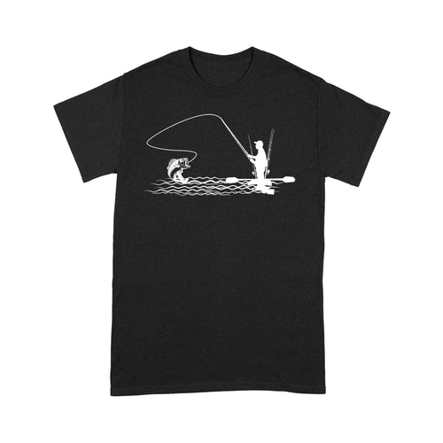 Kayak bass fishing shirt for men, women, Largemouth Bass fishing T-shirt - NQSD261