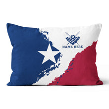 Load image into Gallery viewer, Personalized Pool Billiard Texas Flag Throw Pillows, Patriotic Pillows TDM0906