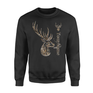 Deer hunting camo deer hunting tattoo personalized shirt perfect gift - Standard Fleece Sweatshirt