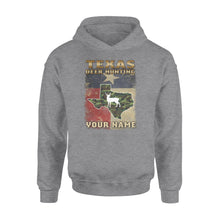 Load image into Gallery viewer, Texas deer hunting personalized gift custom name - Standard Hoodie