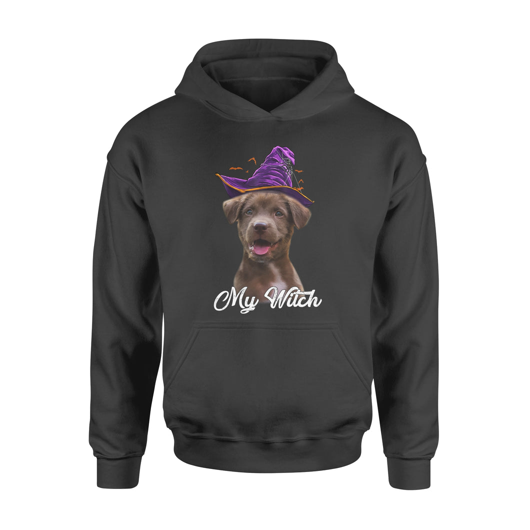 My dog is my witch - custom image for Halloween personalized gift - Standard Hoodie