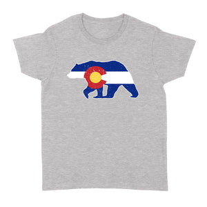 Colorado bear hunting Women's T-shirts, CO State Flag Bear Hunter - NQSD233