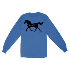 Load image into Gallery viewer, Customized name horse gifts for girls, Gift For Horse Owner, Horse Trainer Gift, Horse Lover Gift, Cowgirl, Riding Tee D06 NQS2682 Standard Long Sleeve