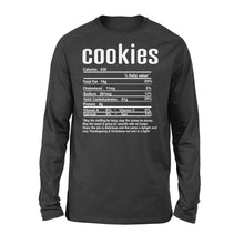 Load image into Gallery viewer, Cookies nutritional facts happy thanksgiving funny shirts - Standard Long Sleeve