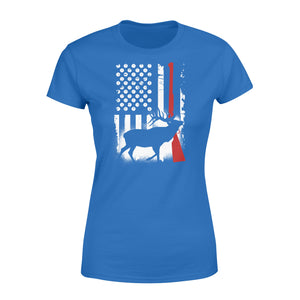 Elk hunting US gun flag