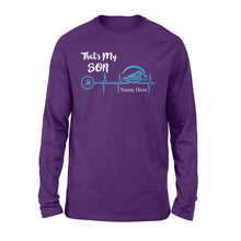 Load image into Gallery viewer, Swimming that&#39;s my son shirt and hoodie