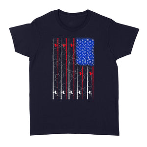 American US Flag Fishing Rod Shirt, Fisherman Gift D06 NQSD302 - Standard Women's T-shirt