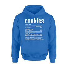 Load image into Gallery viewer, Cookies nutritional facts happy thanksgiving funny shirts - Standard Hoodie