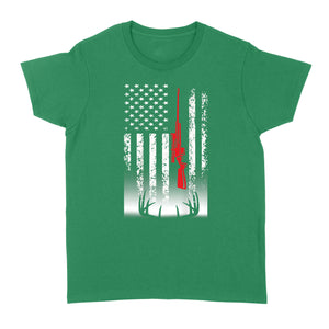 Deer hunting Women's T-shirt USA flag Shirts for Deer hunter - FSD869