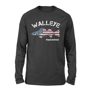Walleye fishing US flag quarantined shirts