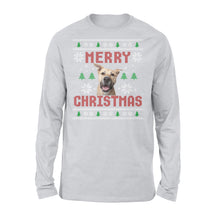 Load image into Gallery viewer, Custom Pet Face Dog Mom, Dog Lover Gift Ugly Christmas shirts NQSD7- Standard Long Sleeve