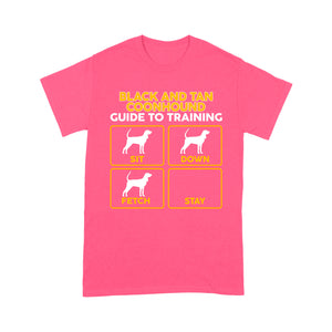 Black and Tan Coonhound Standard T-Shirt | Funny Guide to Training dog - FSD1090D08