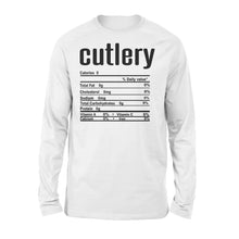 Load image into Gallery viewer, Cutlery nutritional facts happy thanksgiving funny shirts - Standard Long Sleeve
