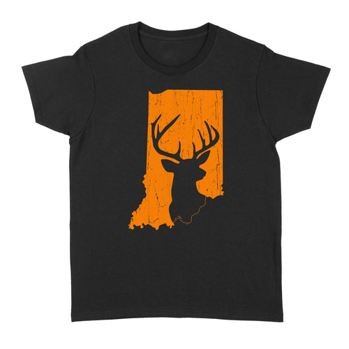 Bucks of Indiana deer hunting hunter orange, Indiana hunting, deer hunting shirt D03 NQS2920 Standard Women's T-shirt