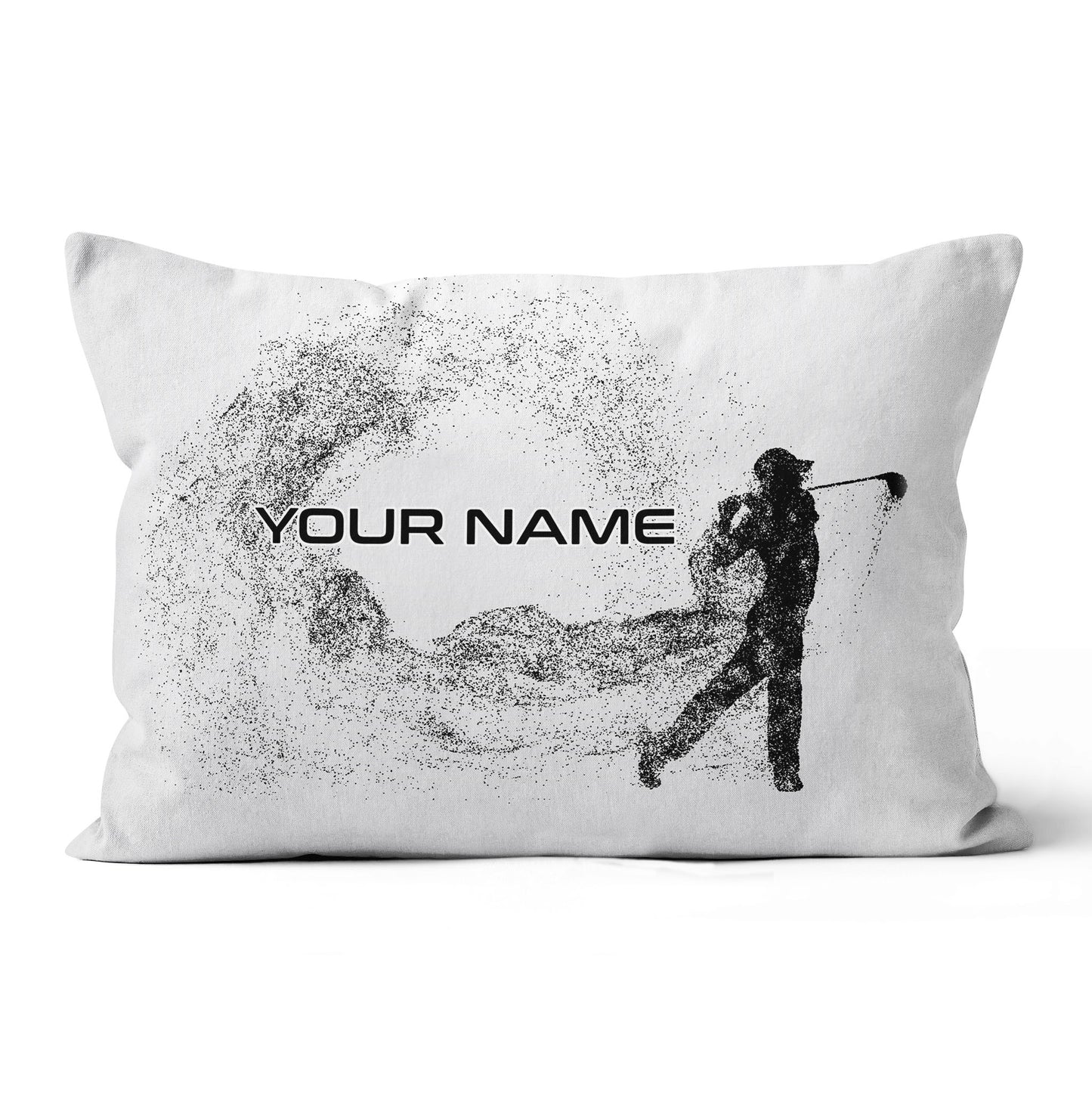 Silhouette Golf Player Custom Throw Pillow Personalized Golfing Gifts LDT1125