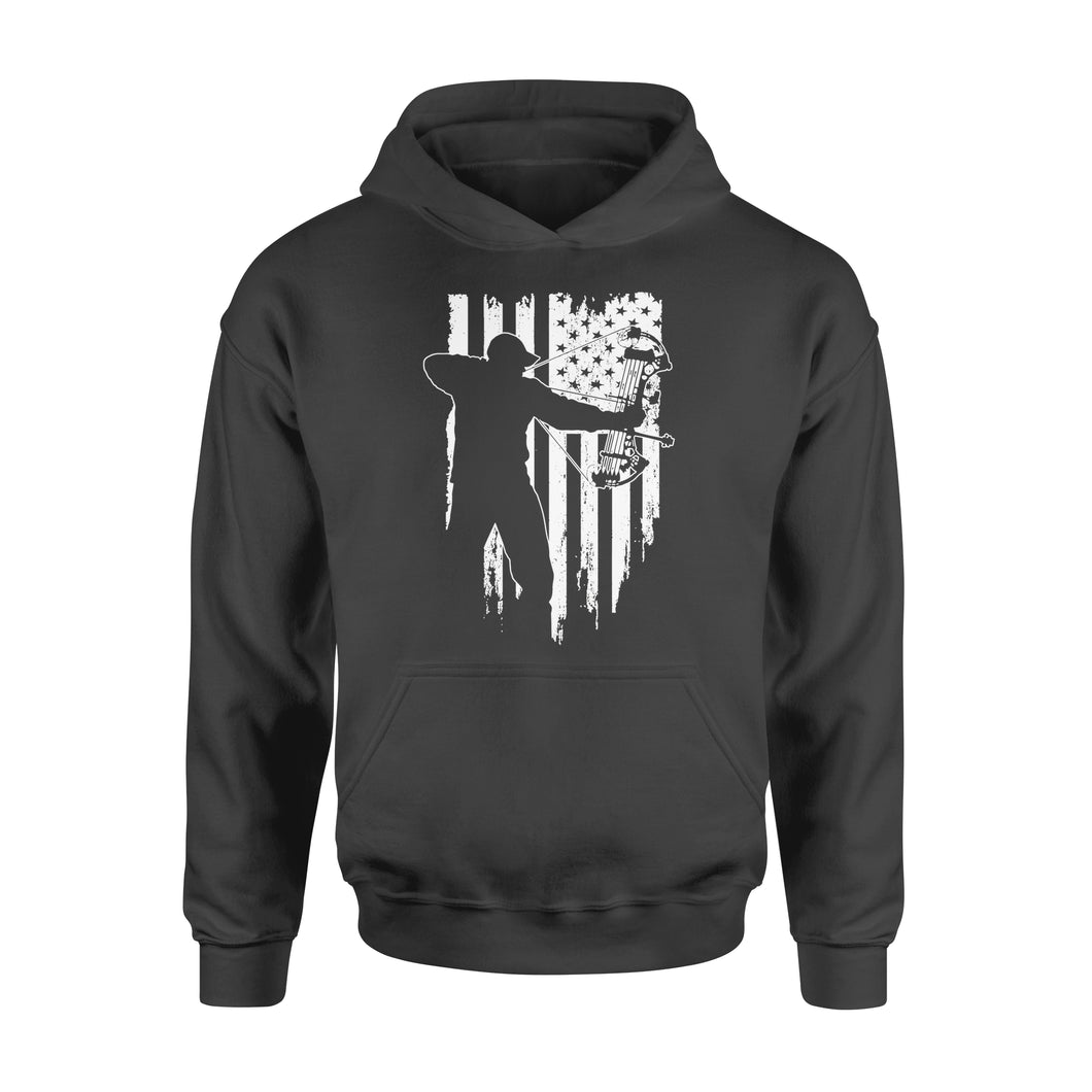 American flag bow hunting Shirts For Men Women Bow Hunter hoodie - NQSD252