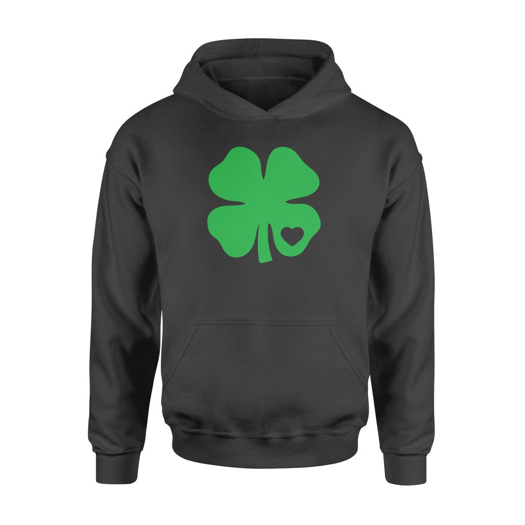 St Patrick Heart Irish Green Shamrock Hoodie - FSD1402D07