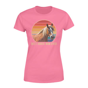 Custom photo best horse mom ever vintage personalized gift women's t-shirt