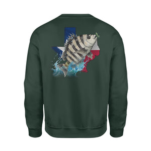 Sheepshead season Texas Sheepshead fishing - Standard Fleece Sweatshirt