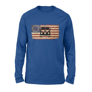 Campervan American flag shirt, camping shirt- 3DQ38