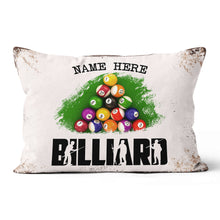 Load image into Gallery viewer, Personalized Billiard Balls Custom Grunge Style Billiard Throw Pillow TDM0898