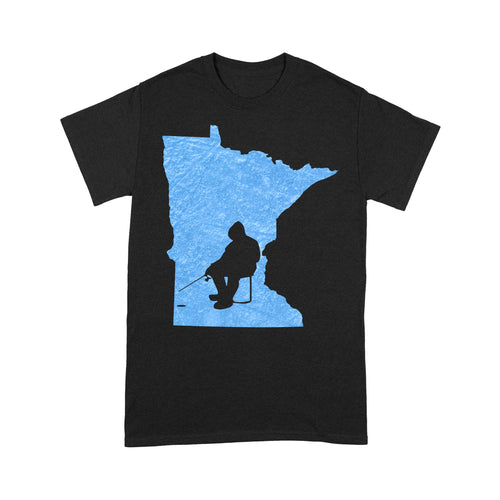 Minnesota Ice Fishing Shirts, Winter Fishing Minnesota State Love Fishing T-shirt - FSD2927 D06