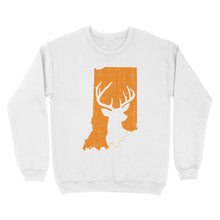 Load image into Gallery viewer, Bucks of Indiana deer hunting hunter orange, Indiana hunting, deer hunting shirt D03 NQS2920 Standard Crew Neck Sweatshirt