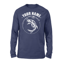 Load image into Gallery viewer, Custom name sturgeon fishing tattoos shirt Long Sleeve shirt - NQSD310