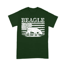 Load image into Gallery viewer, Beagle Dog American Flag Shirt, Mens Beagle Gift, Dog Lover, Hunting Dog Standard T-shirt FSD2345D01