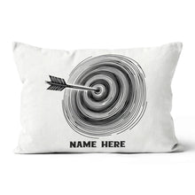 Load image into Gallery viewer, Personalized Continuous Line Target Archery Pillow, Archery Gifts Ideas VHM0930