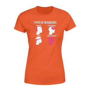 Funny Types Of Headaches Losing A Big Fish Fishing Women's T-shirt design - great present for Fishing lovers - SPH15