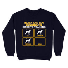 Load image into Gallery viewer, Black and Tan Coonhound Standard Sweatshirt | Funny Guide to Training dog - FSD1090D08