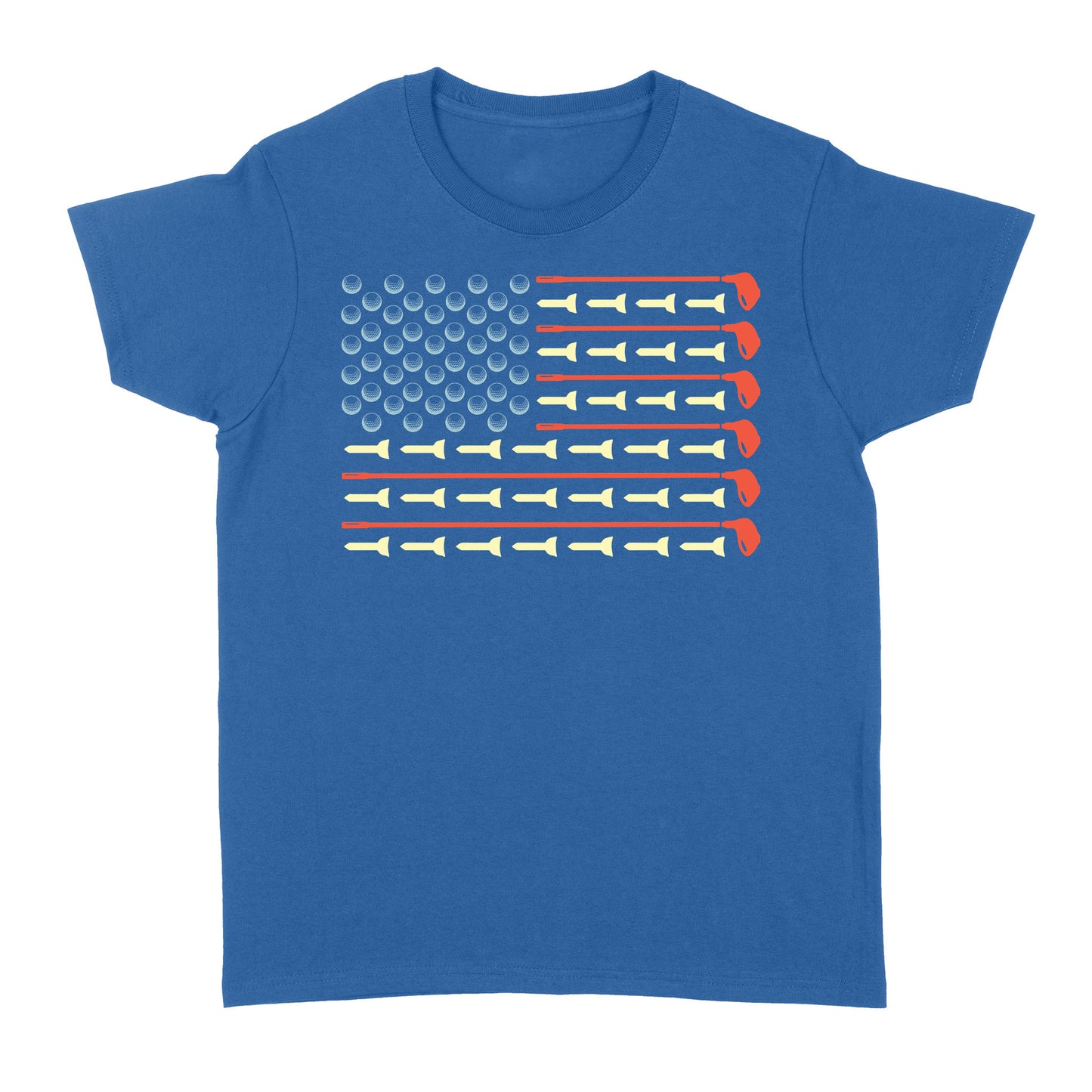 Golf Ball vintage American flag Golf Club, gifts for golf lovers D06 NQS3313 Golf Women's T-shirt