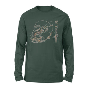 Walleye fishing camo personalized walleye fishing tattoo shirt perfect gift - Standard Long Sleeve