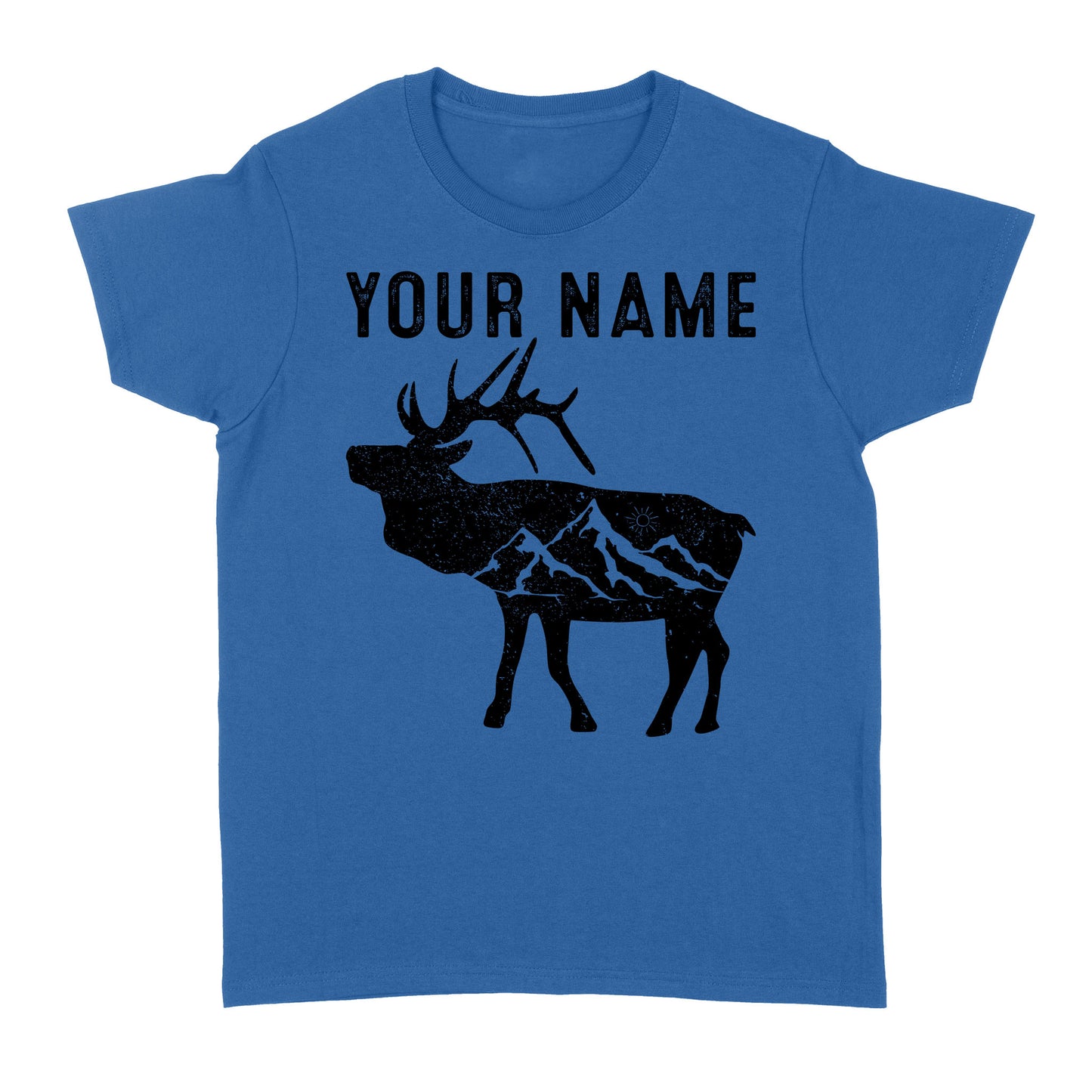 Elk Shirt Mountain Elk Custom Name Mens Womens Standard Women's T-shirt FSD1809D02