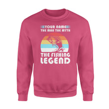 Load image into Gallery viewer, Custom name the man the myth the legend 1970s vintage retro personalized gift - Standard Crew Neck Sweatshirt